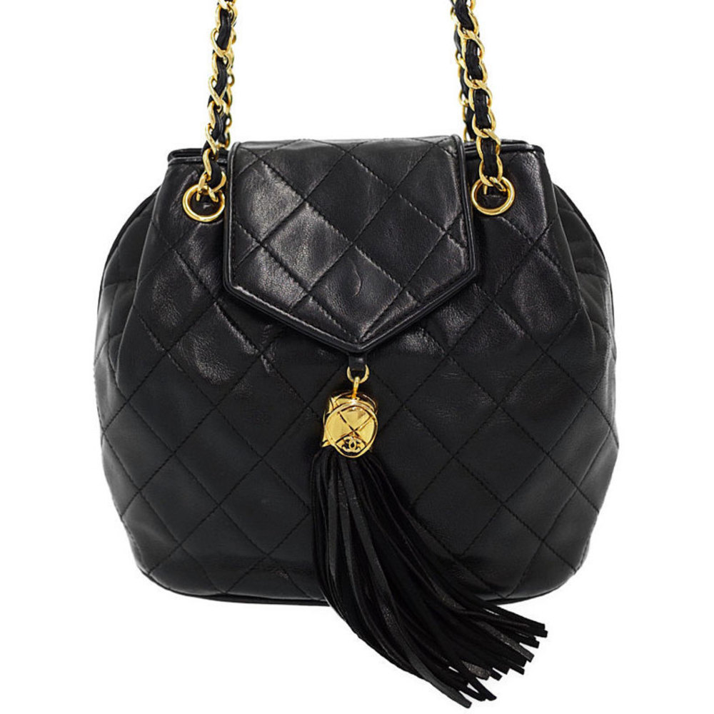Chanel Matelasse Chain Shoulder Bag Black